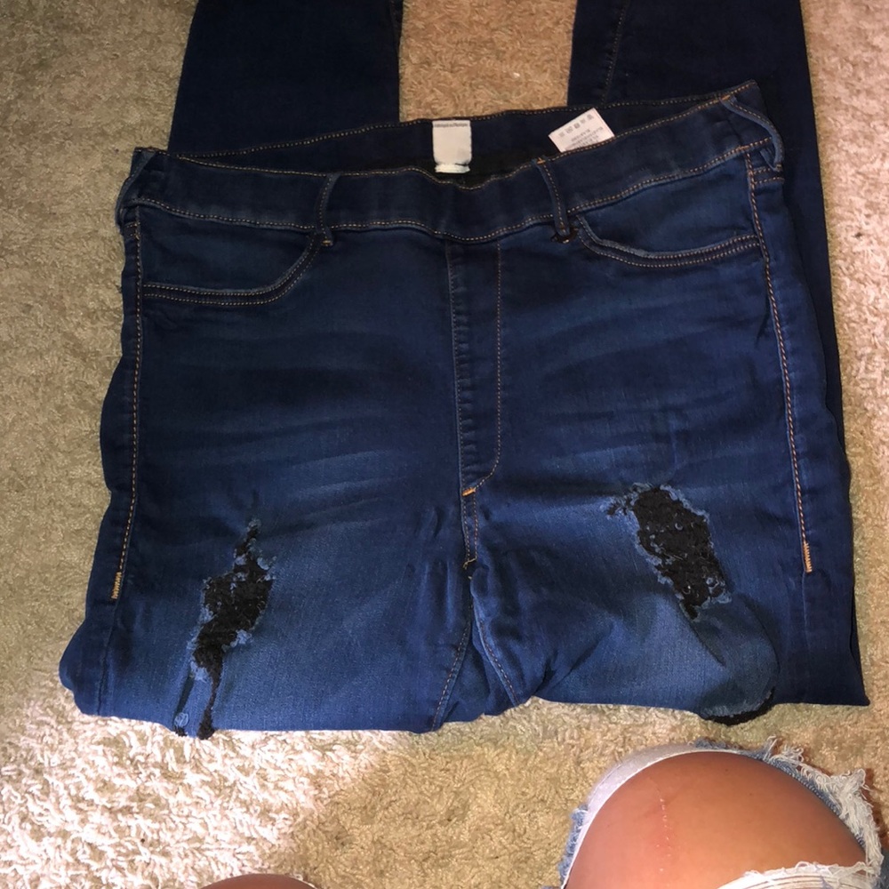 True Religion ripped jeggings